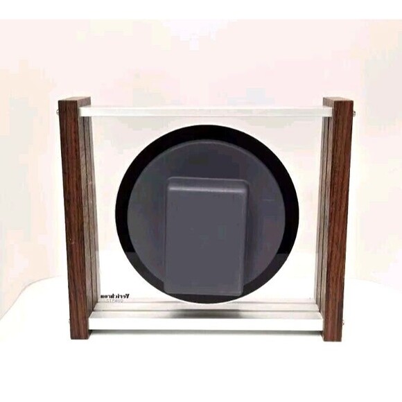 Verichron Quartz Time Zone Mantel Clock Japan Red Airplane J52 Wood BACK COVER - Picture 4 of 7